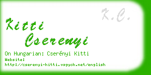 kitti cserenyi business card